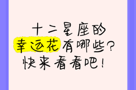 十二星座的专属花都有哪些呢