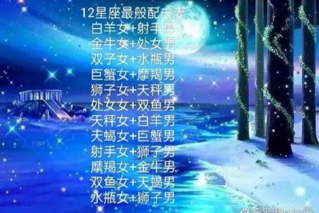 十二星座哪三个人最般配夫妻