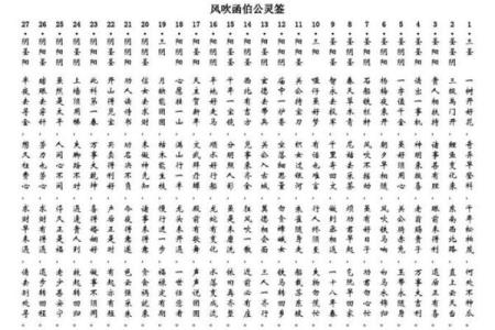 周公灵签第一签