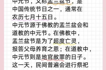 中元节又名什么节？中元节是什么节日由来？