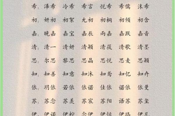 生辰八字起小名