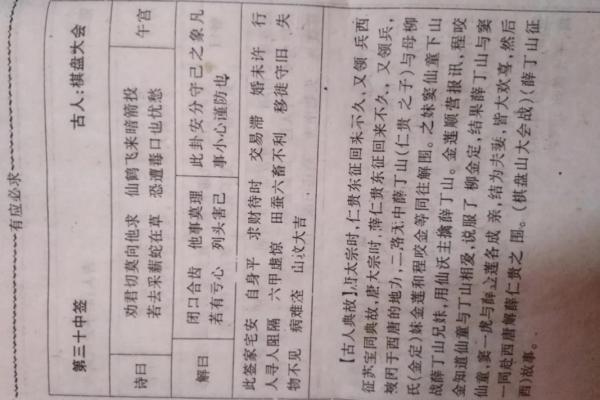 观音灵签第一签解签