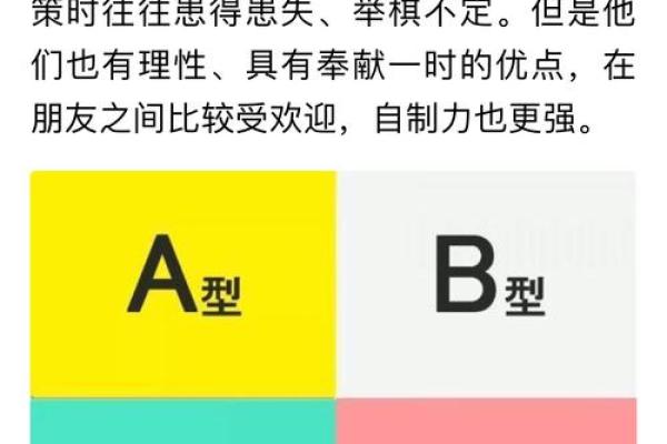 血型性格特点