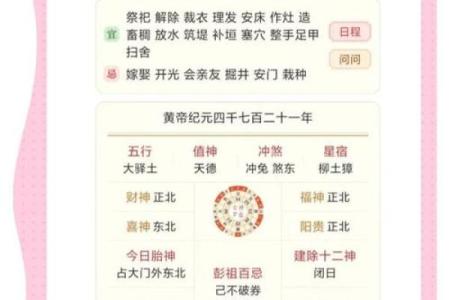 今日老黄历吉凶查询表大全