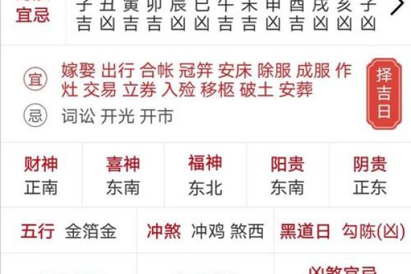 黄历的时辰吉凶查询
