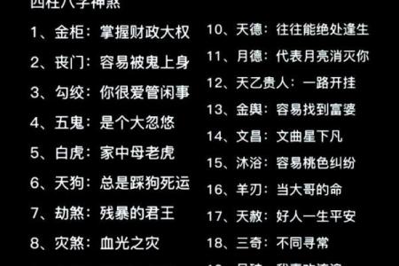 八字术语