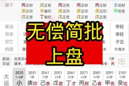八字排盘-详解命运大趋势
