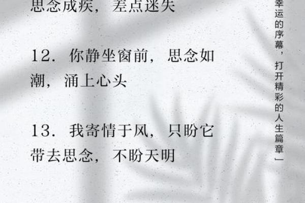 表达思念的八字短句