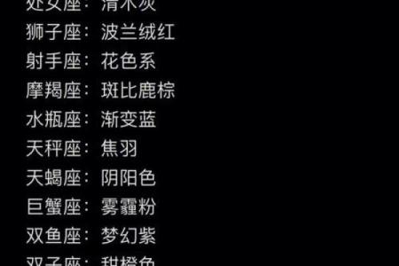 十二星座的幸运颜色