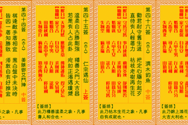 观音灵签4签 观音灵签4签