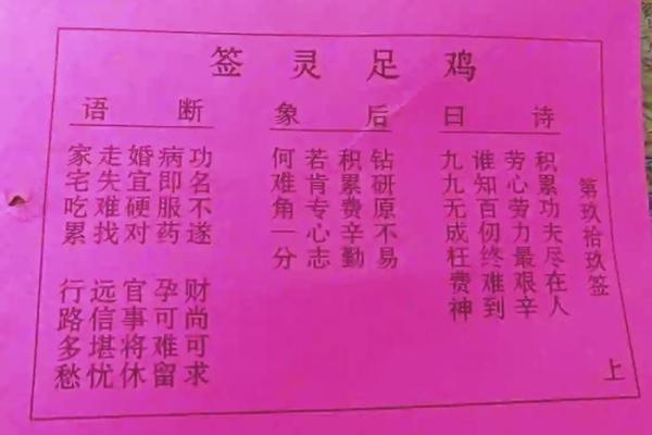 圣帝灵签第28签